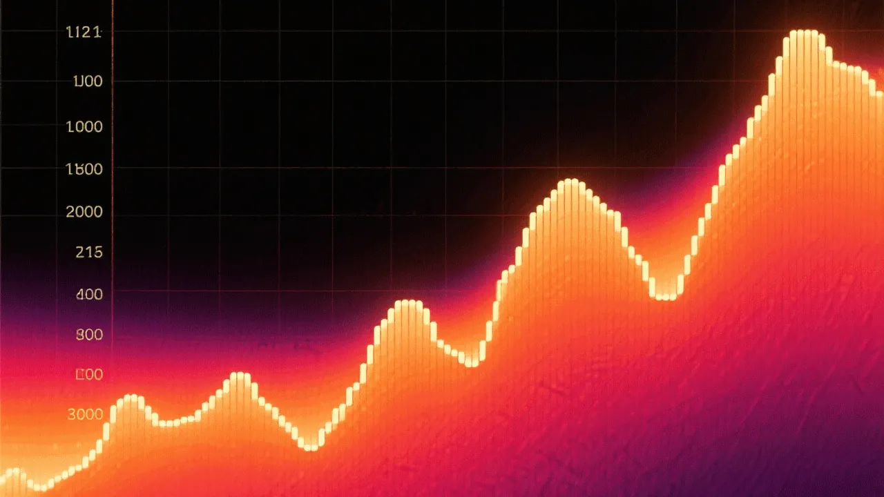 K线与冷热矩阵示意图